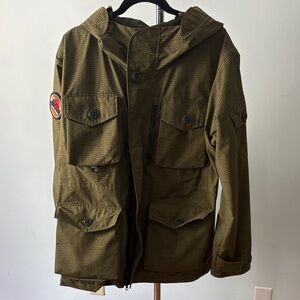 Converse 2L Printed Utility Jacket Olive Green Men’s M